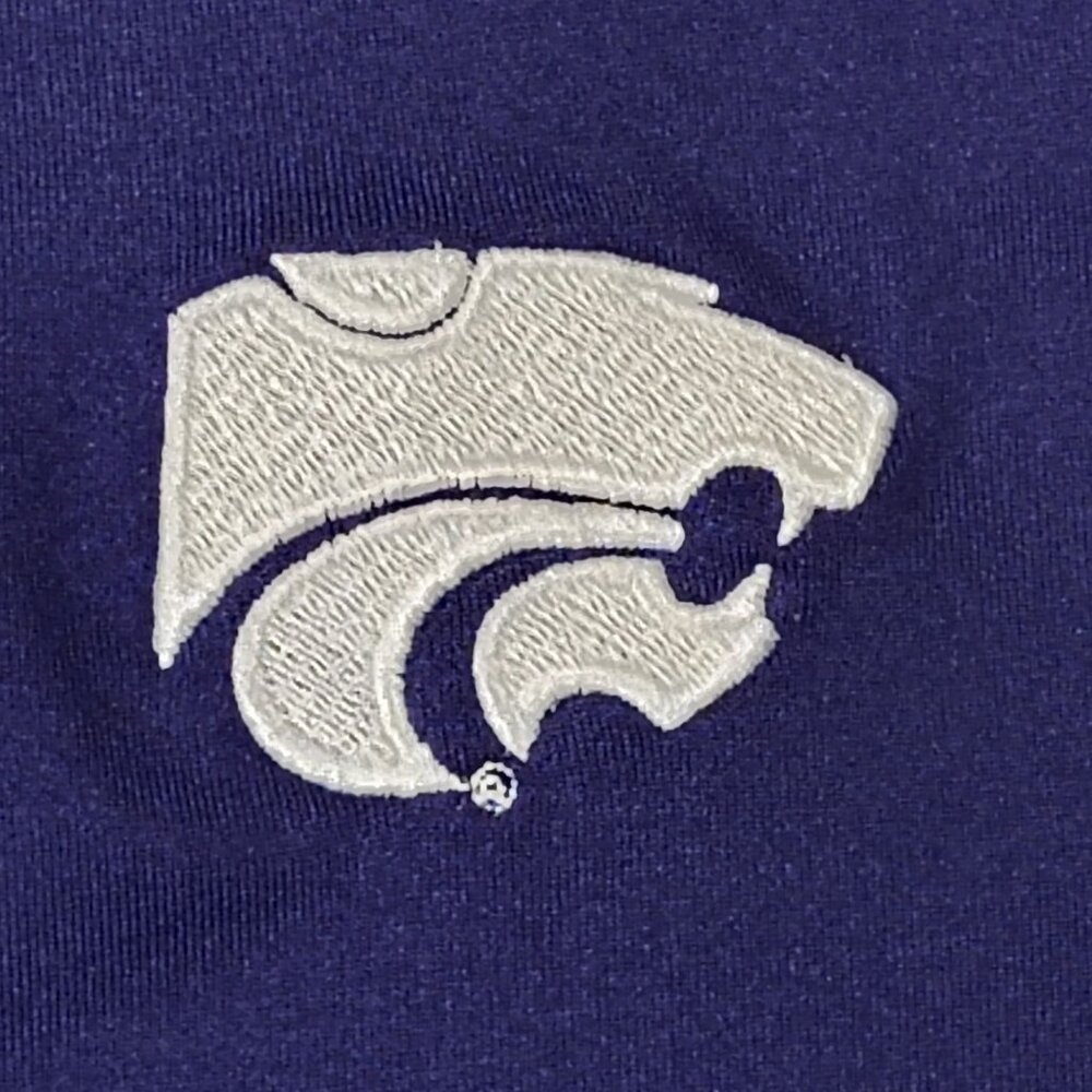 Kansas State Wildcats Track Jacket Womens M Every Man A Wildcat Zip Front Purple - Picture 7 of 16